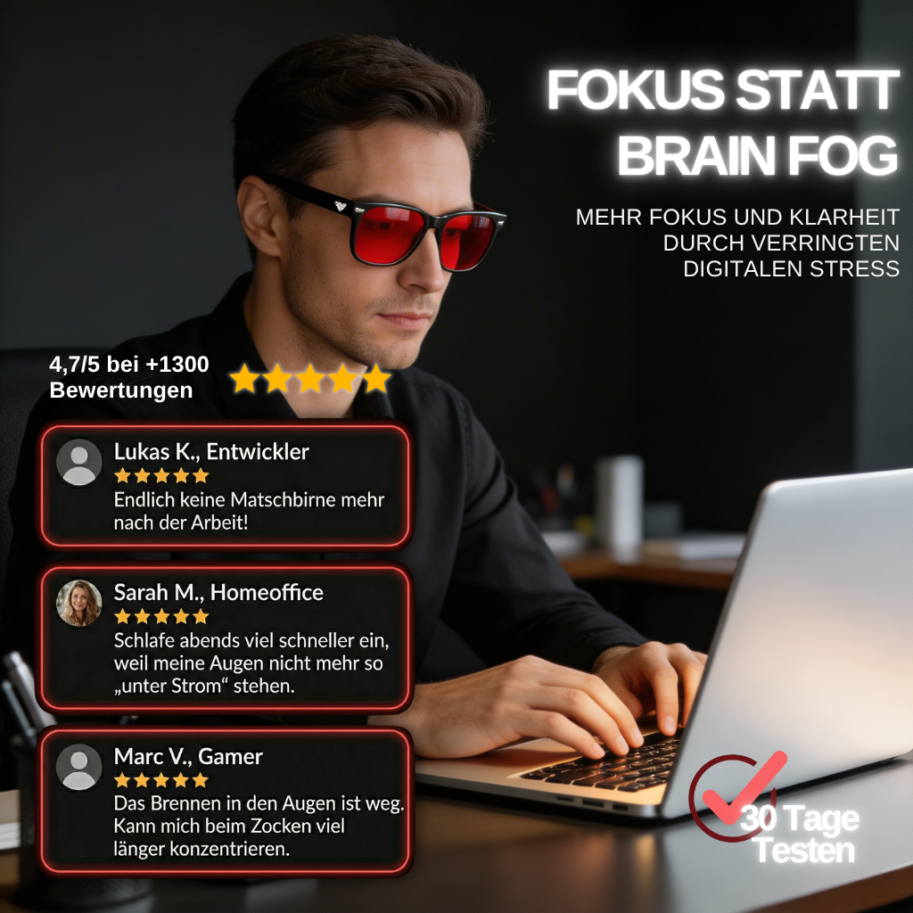 Fokus Rot | Anti-Blaulicht Brille